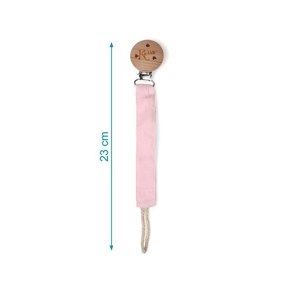 Клипс За Залъгалка Wood Pink 3661 2 Kiokids