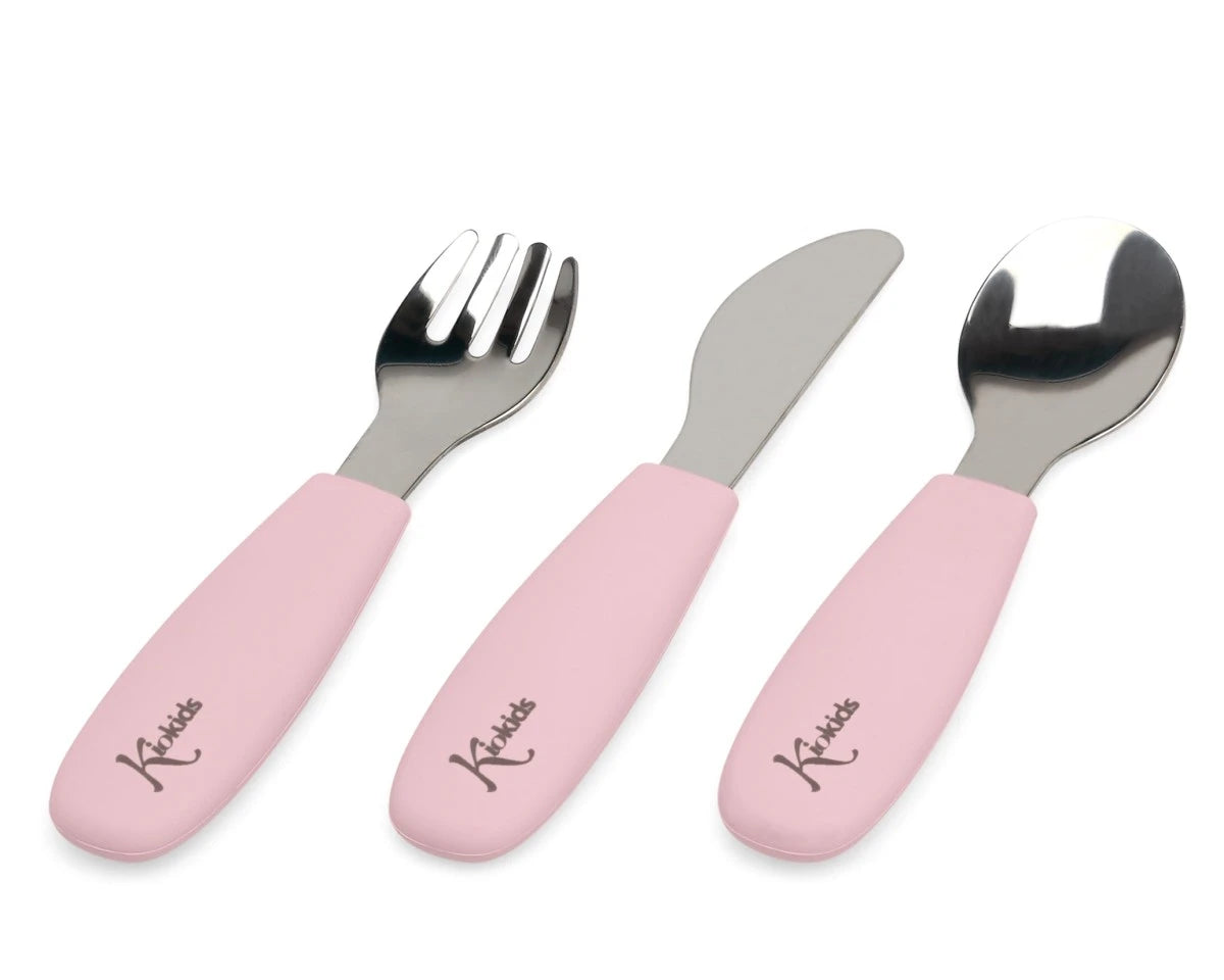 Комплект Бебешки Прибори За Хранене Pink 05715 0 Kiokids