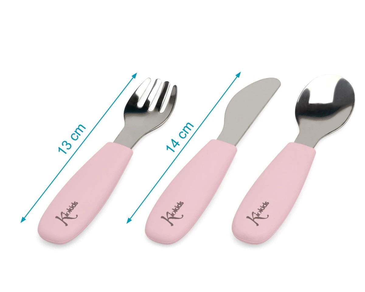 Комплект Бебешки Прибори За Хранене Pink 05715 0 Kiokids