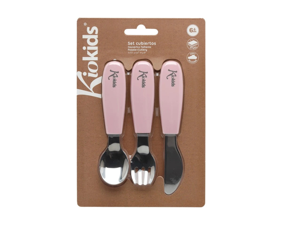 Комплект Бебешки Прибори За Хранене Pink 05715 0 Kiokids