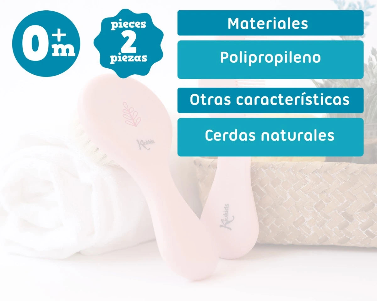 Комплект Четка И Гребен Pink 05154 7 Kiokids