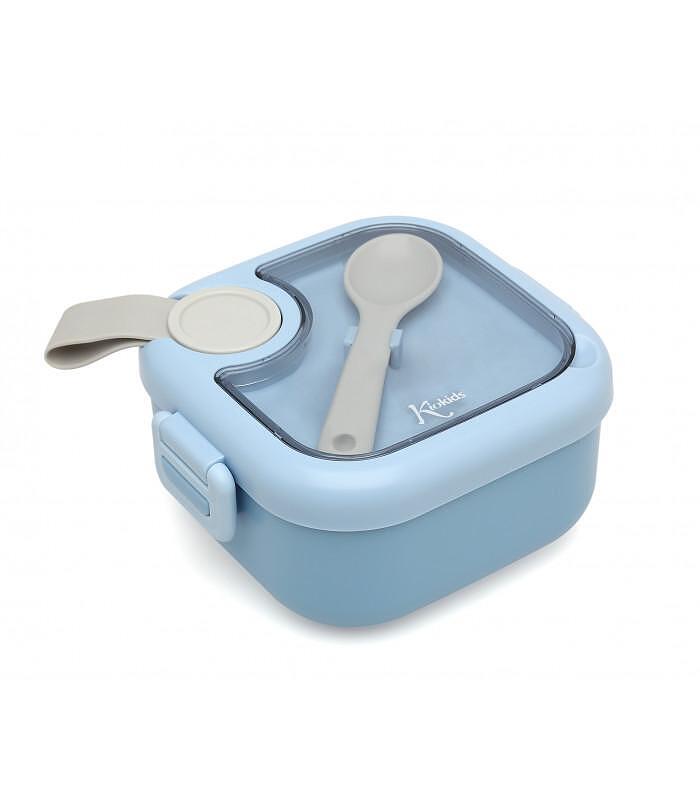 Кутия За Храна 750 Мл. С Лъжица Синя 3536 Kiokids