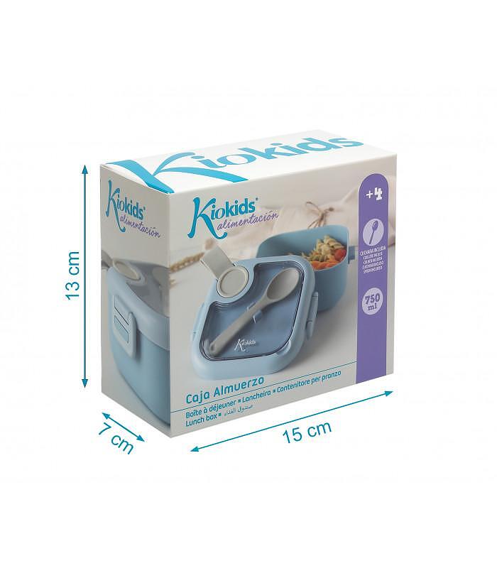 Кутия За Храна 750 Мл. С Лъжица Синя 3536 Kiokids