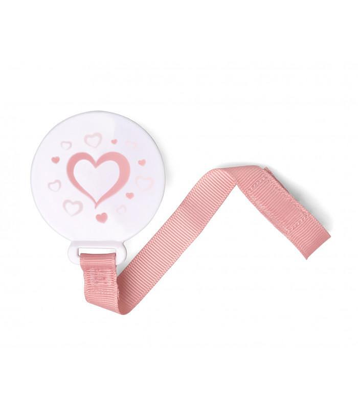 Лента За Залъгалка Hearts Розова 3026 Kiokids