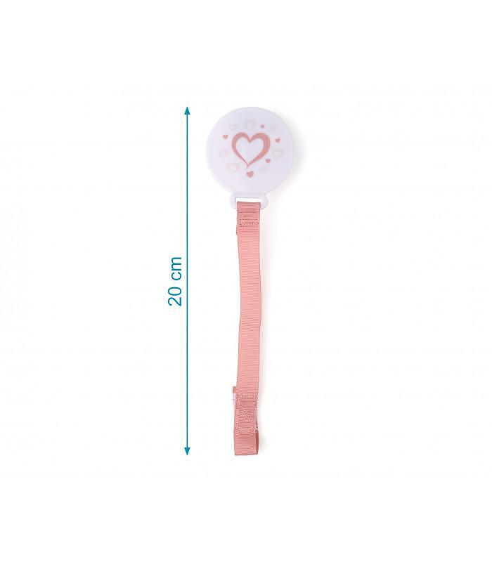 Лента За Залъгалка Hearts Розова 3026 Kiokids