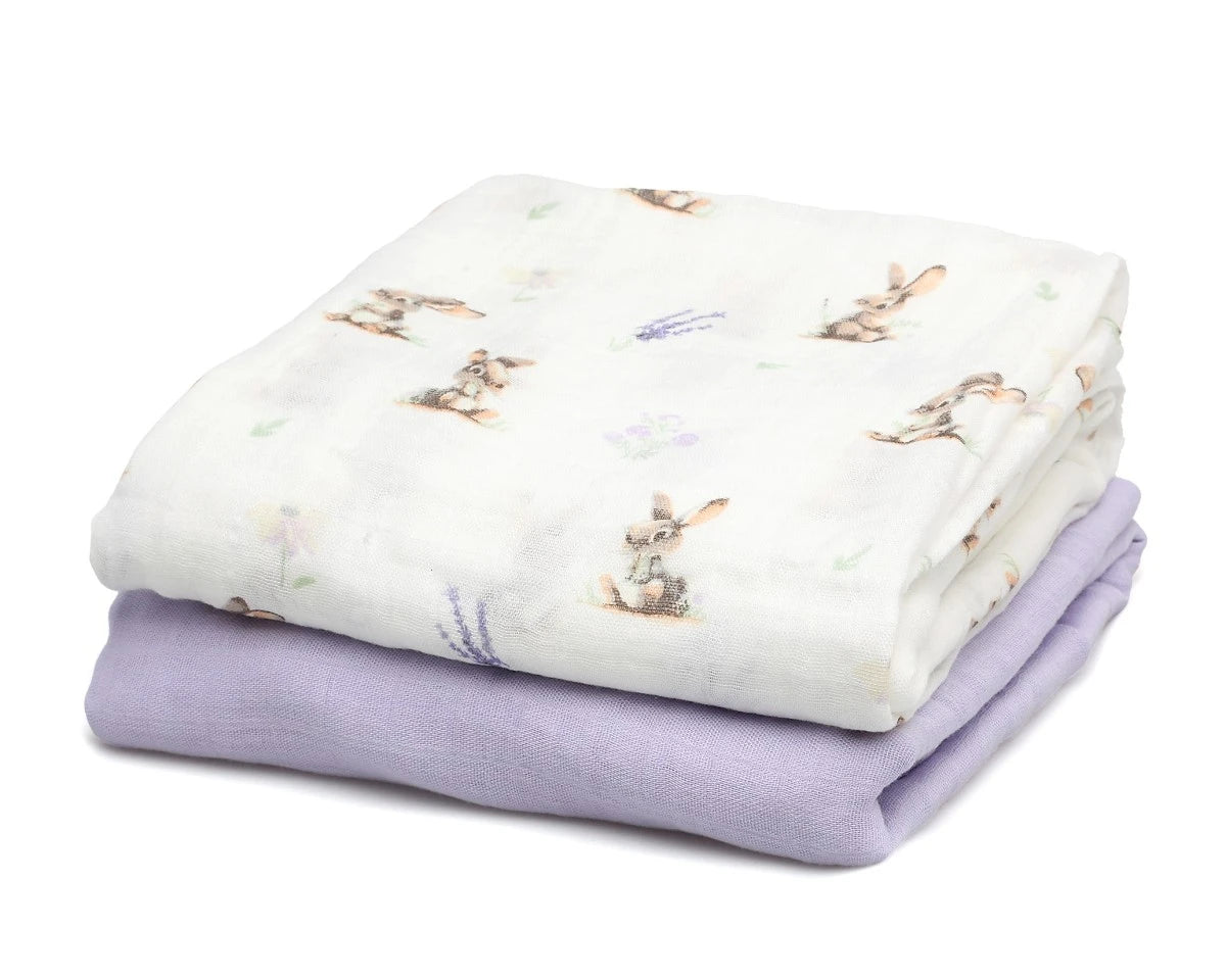 Муселинови Пелени 120х120 См Bamboo 2 Бр. Lavender 05296 4 Kiokids