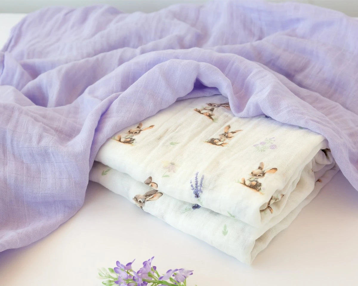 Муселинови Пелени 120х120 См Bamboo 2 Бр. Lavender 05296 4 Kiokids