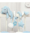Плюшена Спирала Зайче Синьо 35см 02740 Kiokids