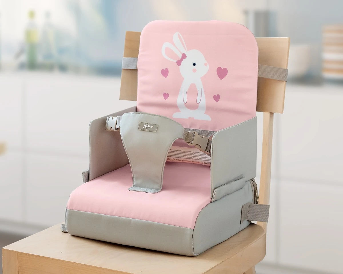 Преносимо Сгъваемо Столче За Хранене Розово Зайче 03998 9 Kiokids