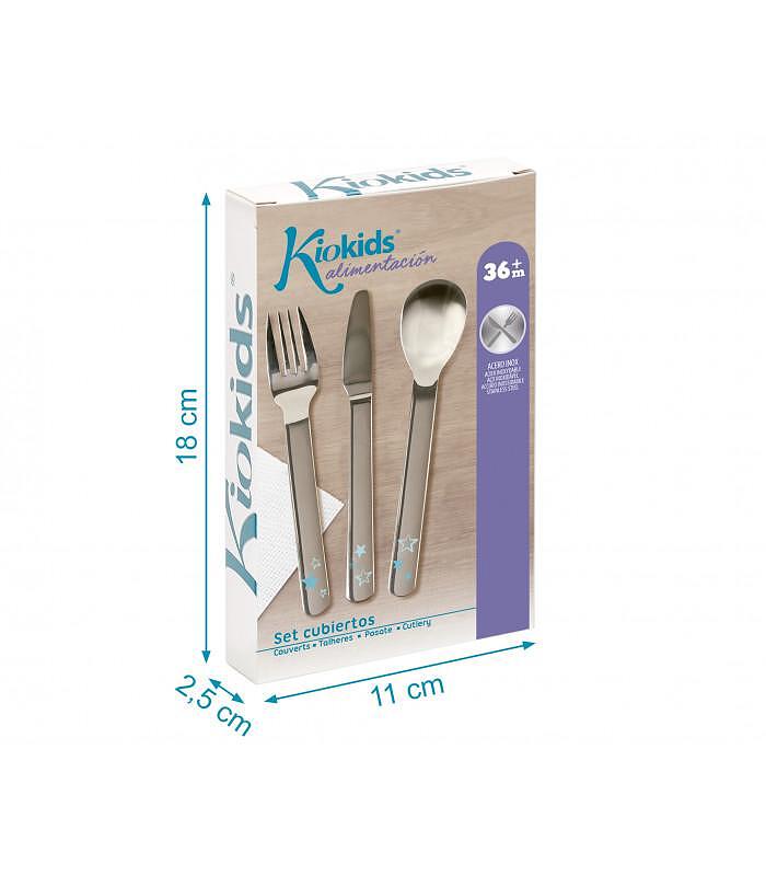 Evőeszköz készlet fém kék 3db 03309 3 Kiokids