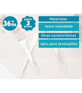 Evőeszköz készlet fém kék 3db 03309 3 Kiokids