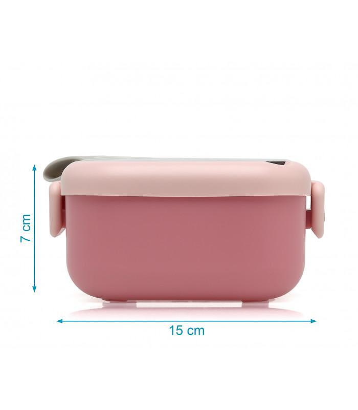Кутия За Храна 750 Мл. С Лъжица Розова 3535 Kiokids