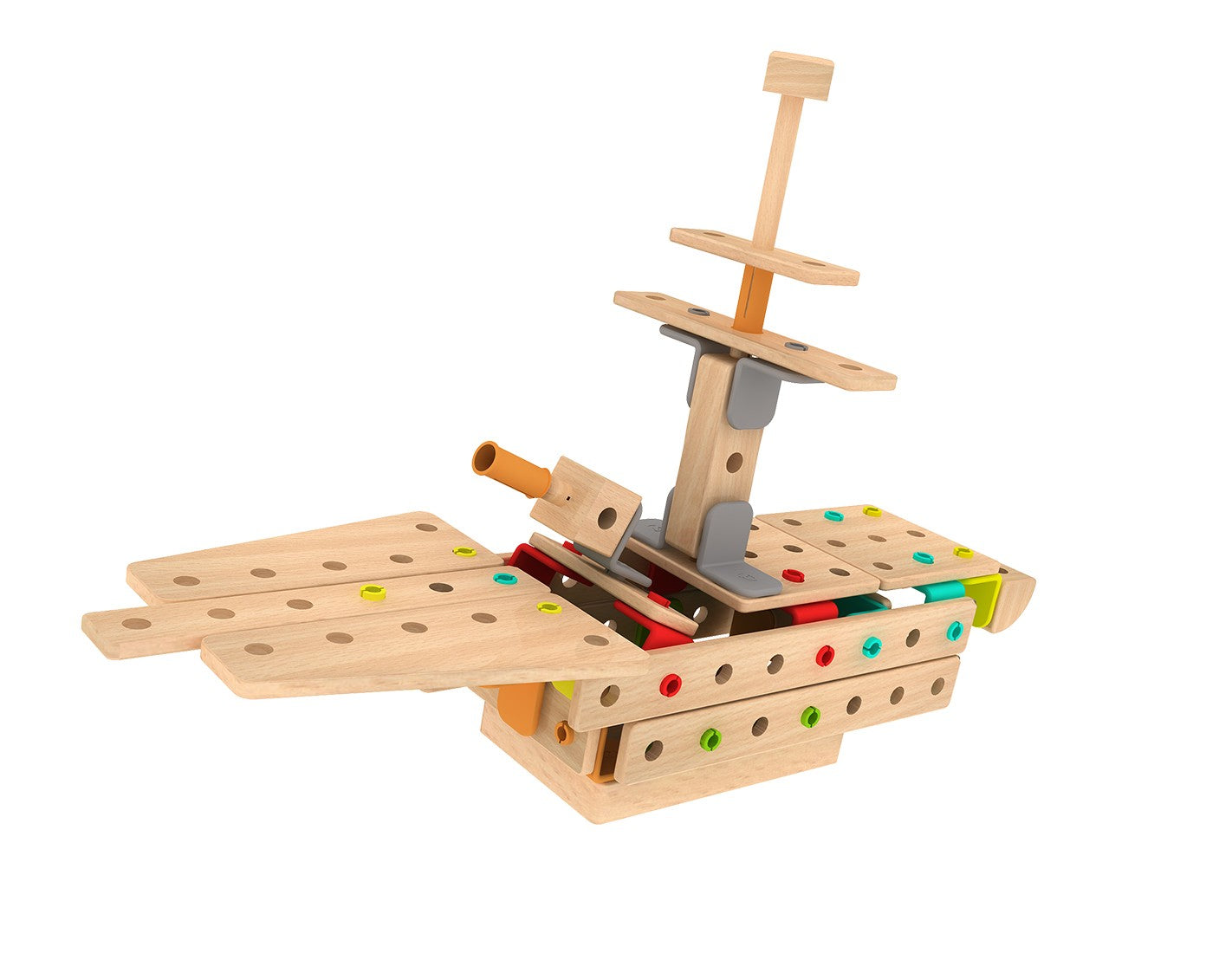 Класически Дървен Конструктор От 500 Части --- BebeMama