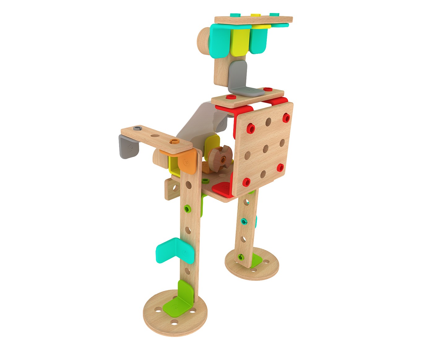 Класически Дървен Конструктор От 500 Части --- BebeMama