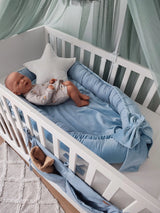 Двустранно Бебешко Гнездо От Памучен Велур Baby Blue Koell