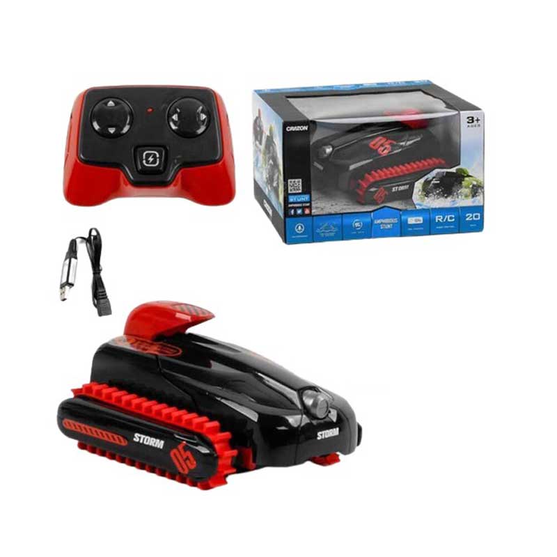 Кола Амфибия За Движение По Вода И Суша, Rc - Червена