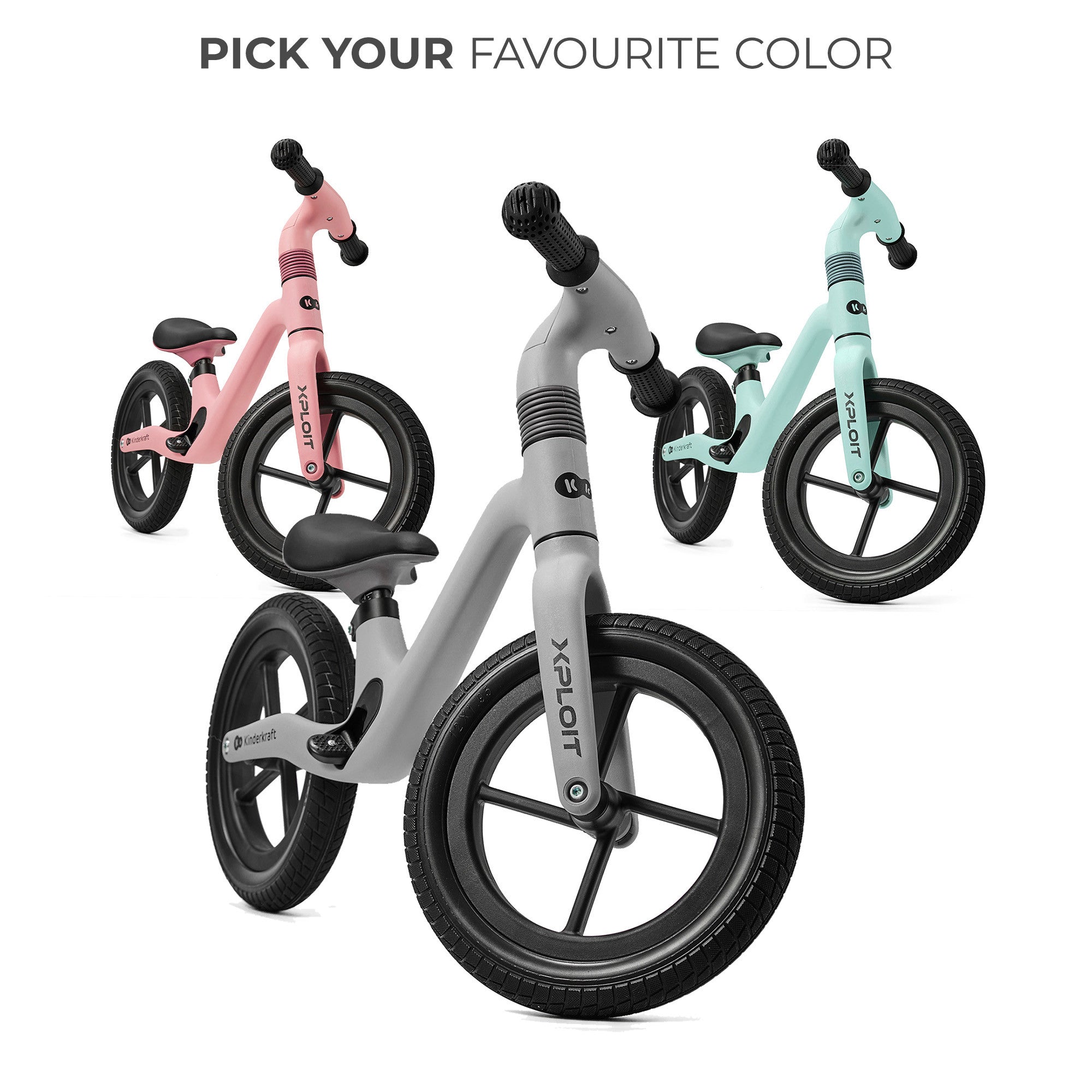 Колело За Баланс Kinderkraft Xploit, Сиво --- BebeMama