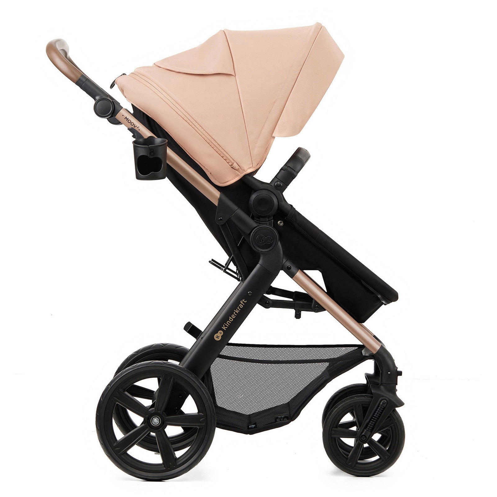 Carucior combinat Kinderkraft Moov 2 3B1, Bej nisip