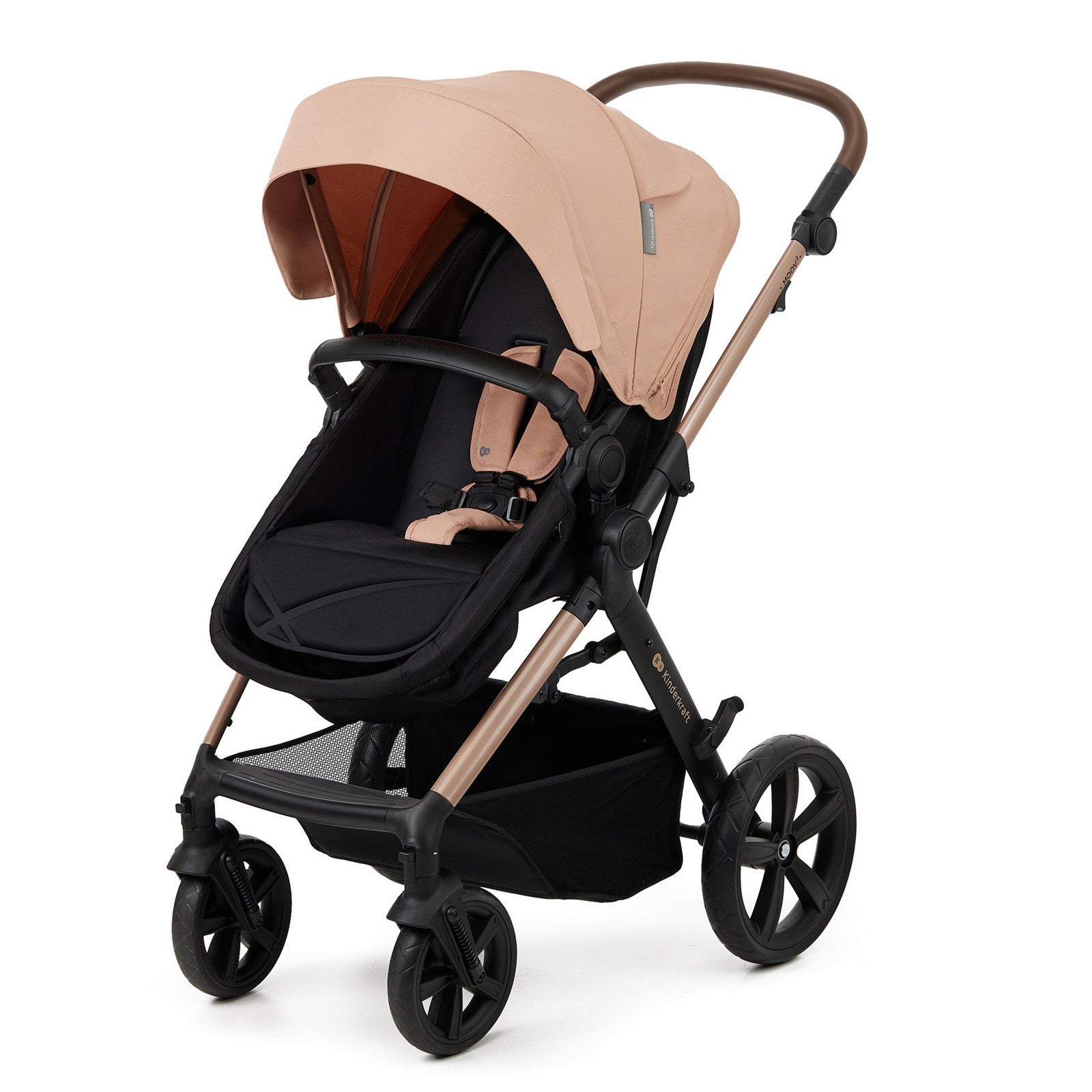 Carucior combinat Kinderkraft Moov 2 3B1, Bej nisip