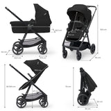 Комбинирана Количка Kinderkraft Newly 4В1, Black --- BebeMama