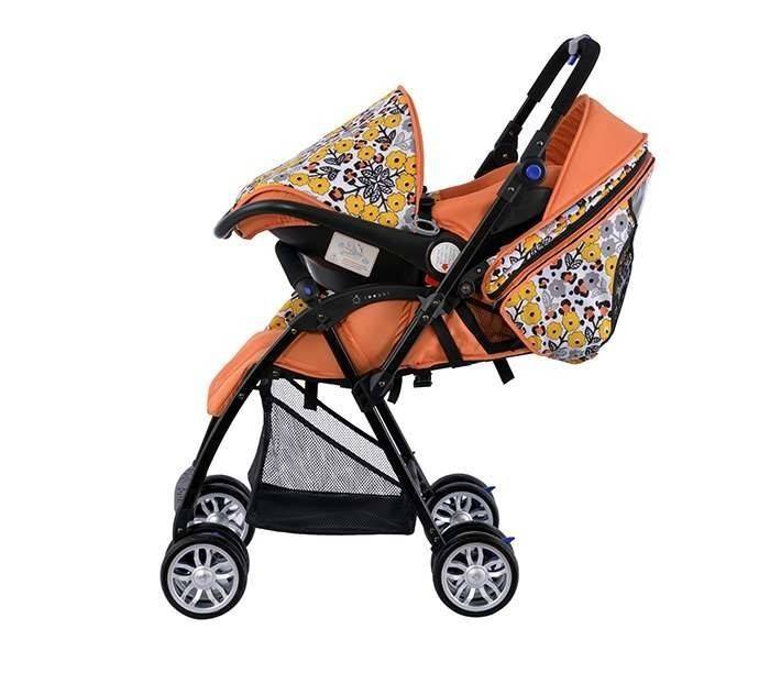 Комбинирана Количка Zooper Salsa Prairie Song Оранжева На Цветя --- BebeMama