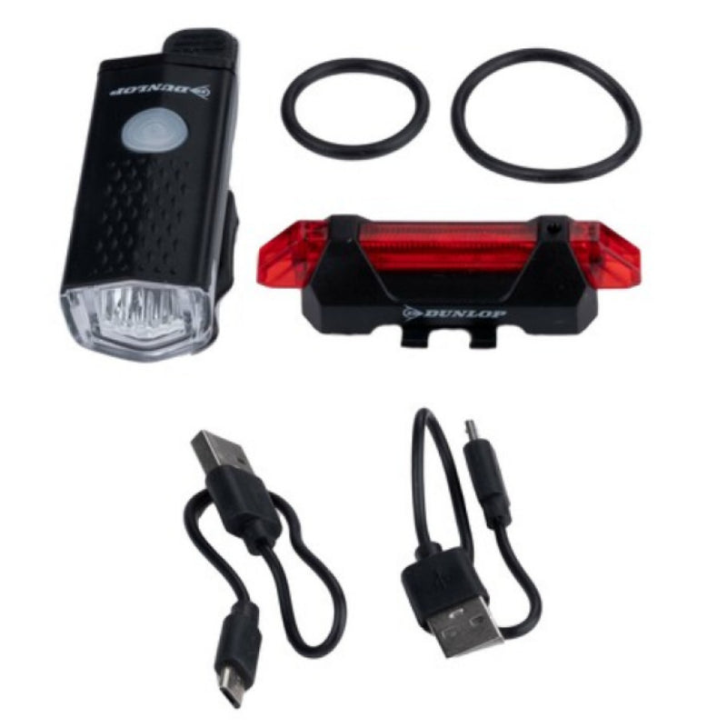 Комплект Акумулаторни Led Светлини За Колело Dunlop --- BebeMama