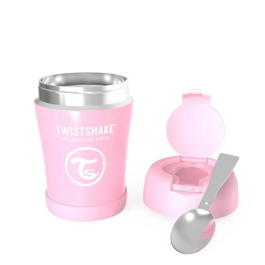 Insulated Food Container 350ml Pastel Pink Twistshake
