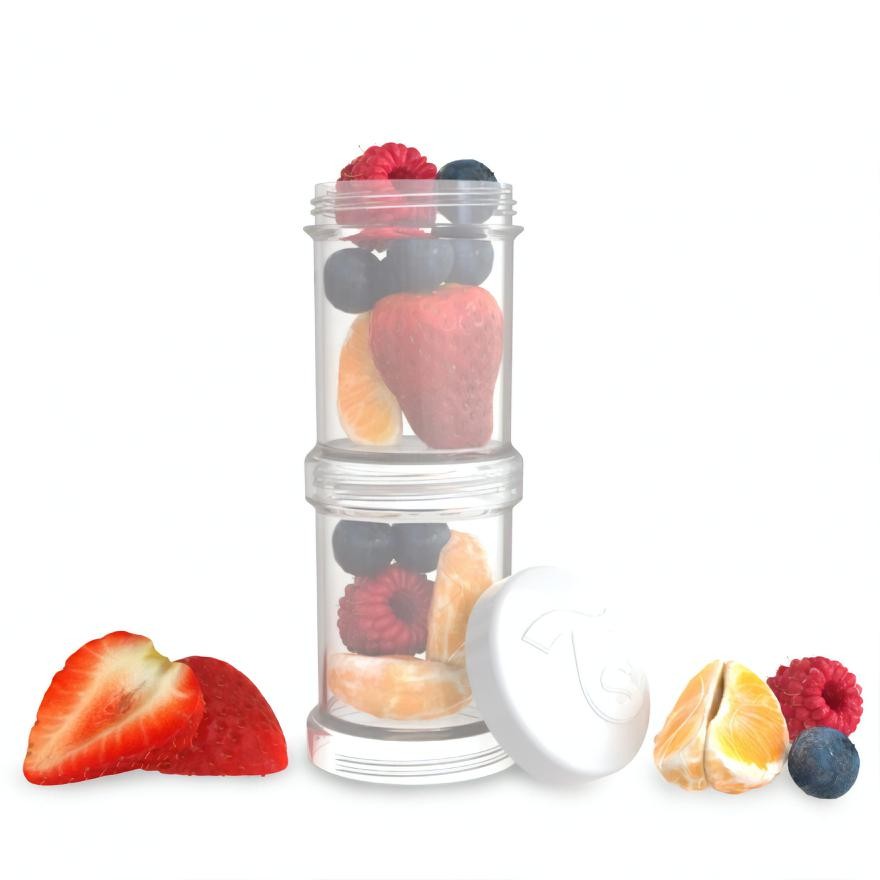 Контейнери За Храна И Сухо Мляко Twistshake - 2 Бр. По 100 Мл Бял - Контейнери За Храна - Twistshake - BebeMama