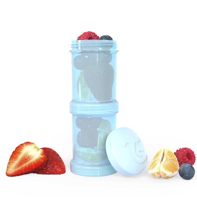 Контейнери За Храна И Сухо Мляко Twistshake - 2 Бр. По 100 Мл Син --- BebeMama