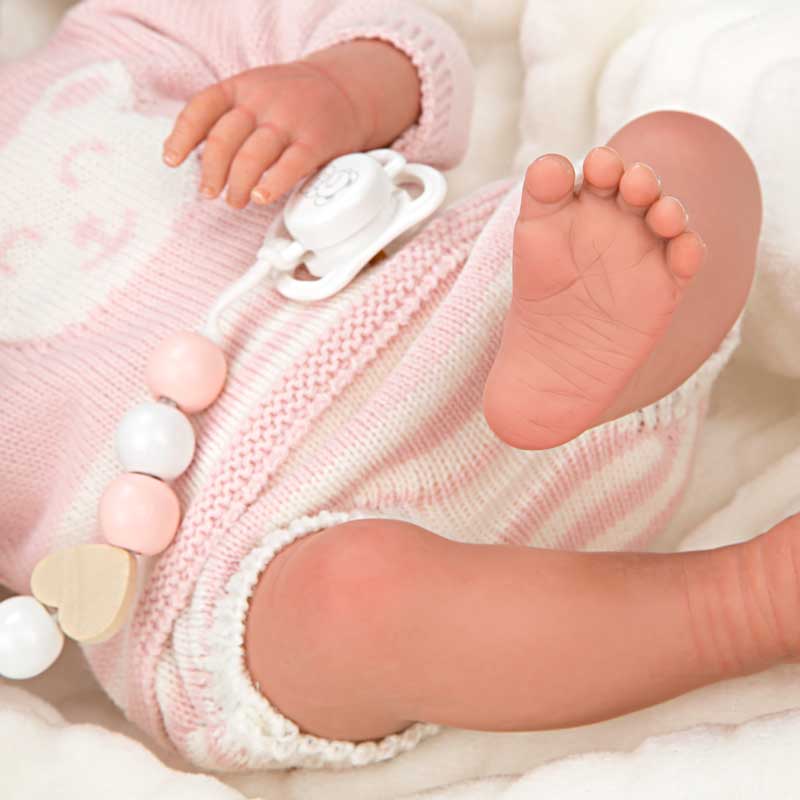 Кукла-Бебе Адриана С Розов Плетен Костюм И Аксесоари - 40 См --- BebeMama