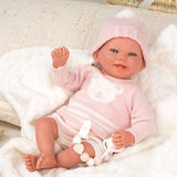 Кукла-Бебе Адриана С Розов Плетен Костюм И Аксесоари - 40 См --- BebeMama