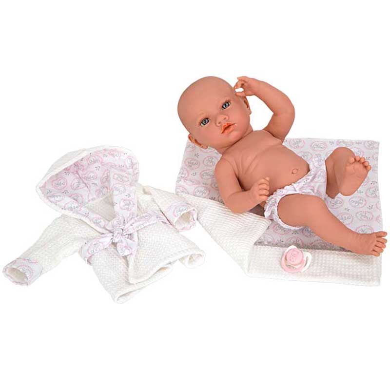 Кукла-Бебе Ария С Аксесоари За След Баня В Бяло - 38 См --- BebeMama
