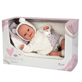 Кукла-Бебе Беатрис С Бял Пухкав Тоалет И Одеяло, Реално Тегло - 35 См