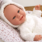 Кукла-Бебе Беатрис С Бял Пухкав Тоалет И Одеяло, Реално Тегло - 35 См