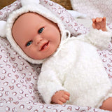 Кукла-Бебе Беатрис С Бял Пухкав Тоалет И Одеяло, Реално Тегло - 35 См