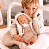 Кукла-Бебе Жада С Вълнен Розов Костюм И Пелена, Реално Тегло - 40 См