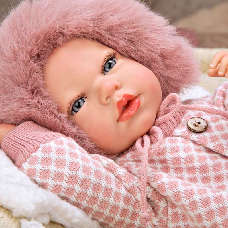 Кукла-Бебе Мануела С Бяла Чанта И Възглавничка - 40 См --- BebeMama