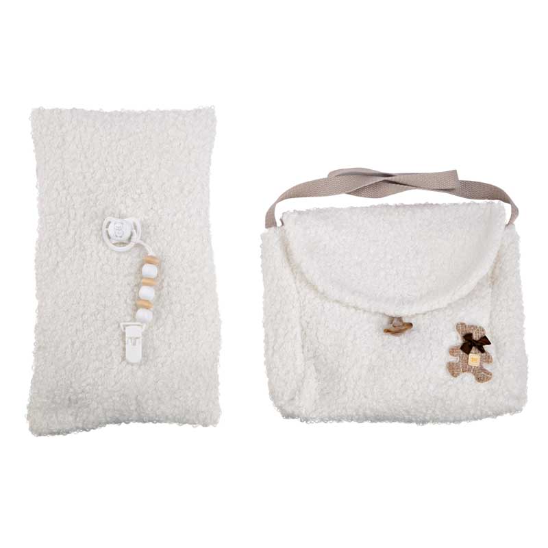 Кукла-Бебе Мануела С Бяла Чанта И Възглавничка - 40 См --- BebeMama