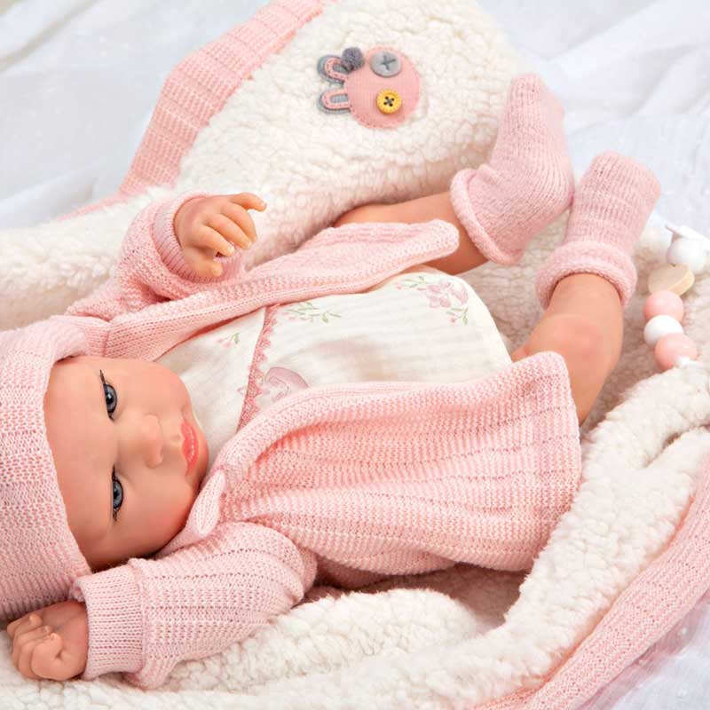 Кукла-Бебе Марта С Меко Розово Одеяло - 40 См --- BebeMama