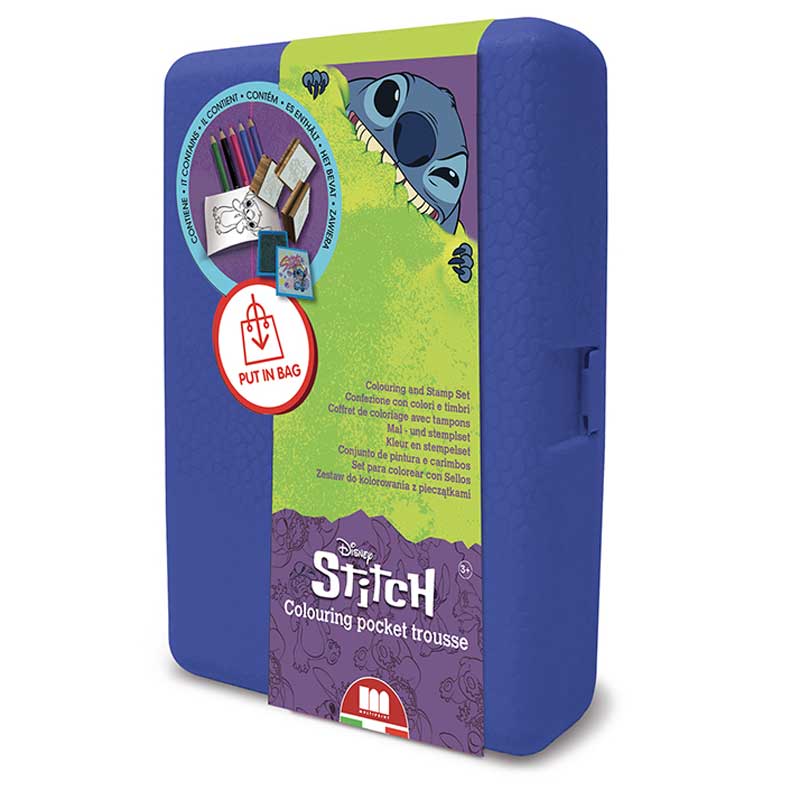 Кутия За Съхранение&Quot;Stitch&Quot; С Аксесоари За Оцветяване И 3 Печата