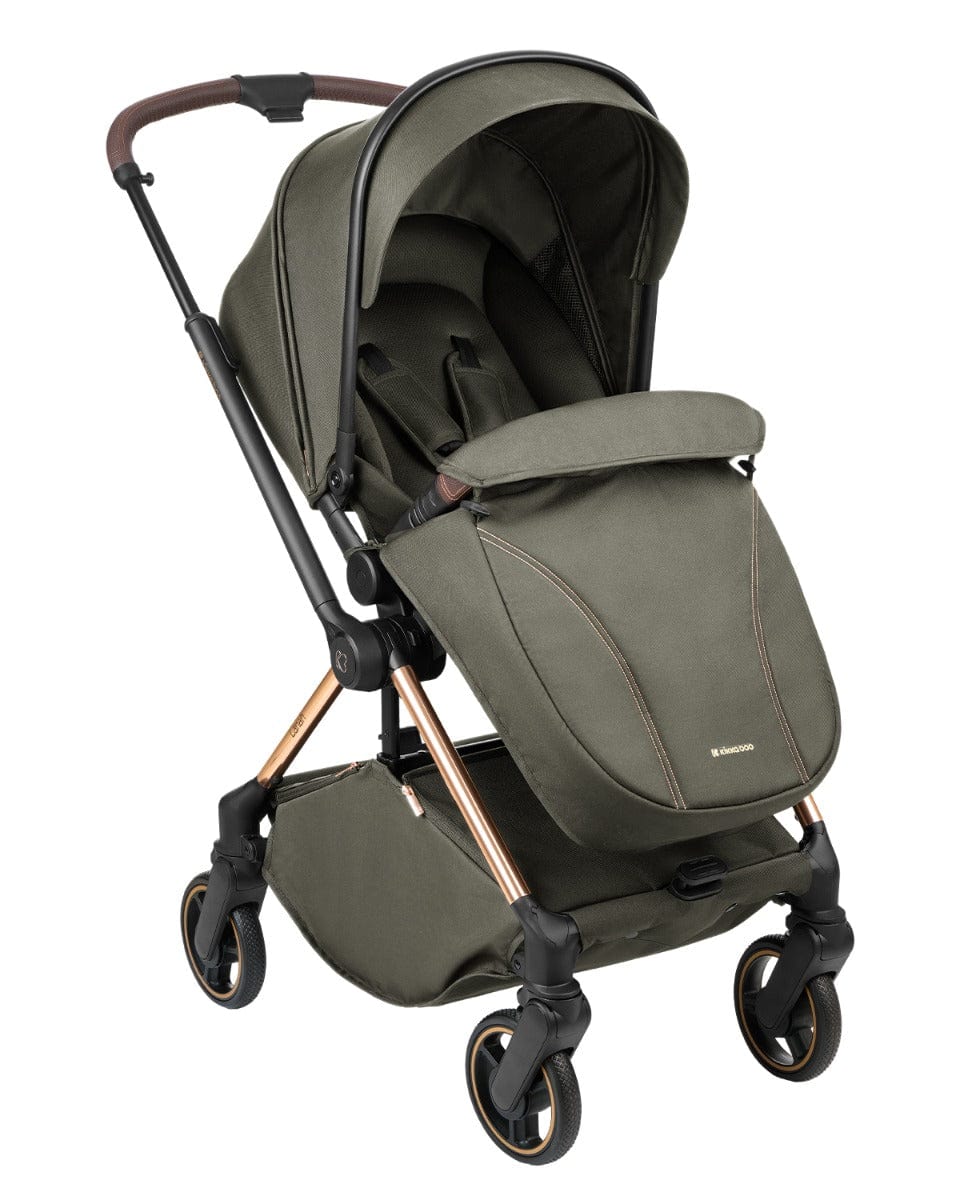 Cărucior combinat 2 în 1 cu landou Lanah, verde militar