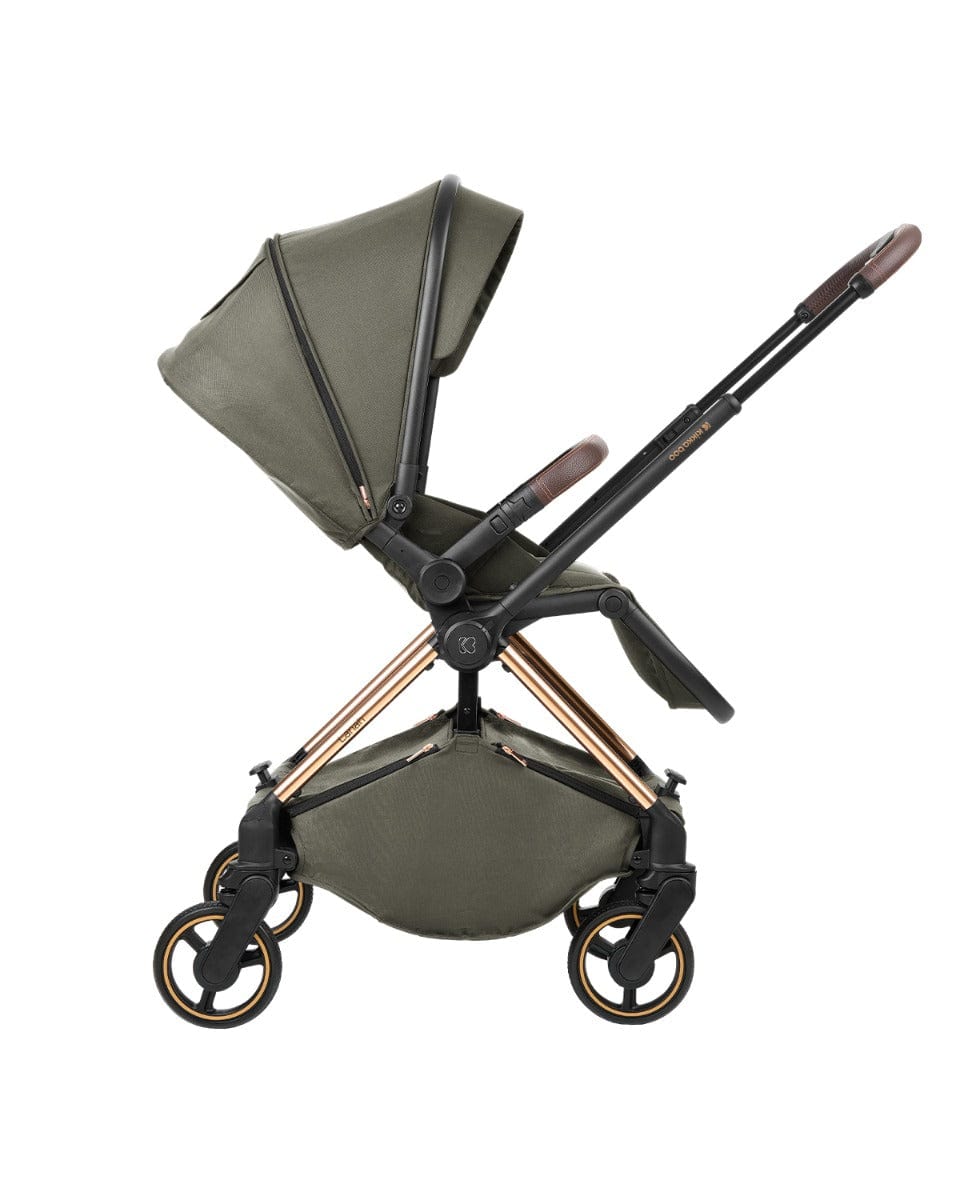 Cărucior combinat 2 în 1 cu landou Lanah, verde militar