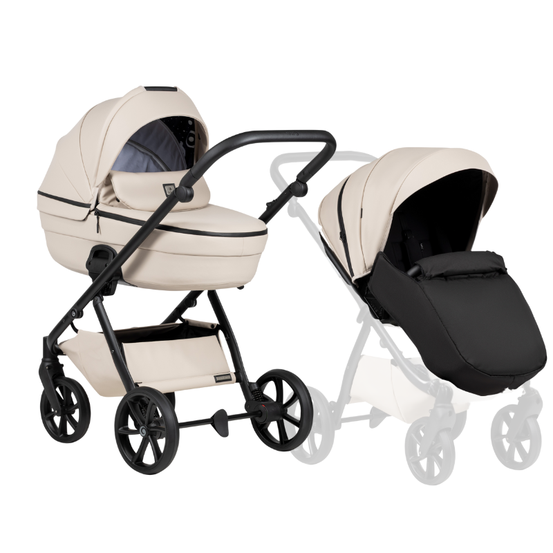 Uno 6+ Leather Бебешка Количка 2в1 151 Latte Tutis