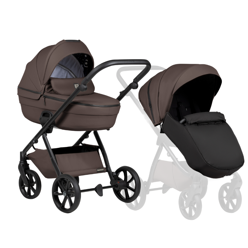 Uno 6+ Leather Бебешка Количка 2в1 177 Cioccolata Tutis