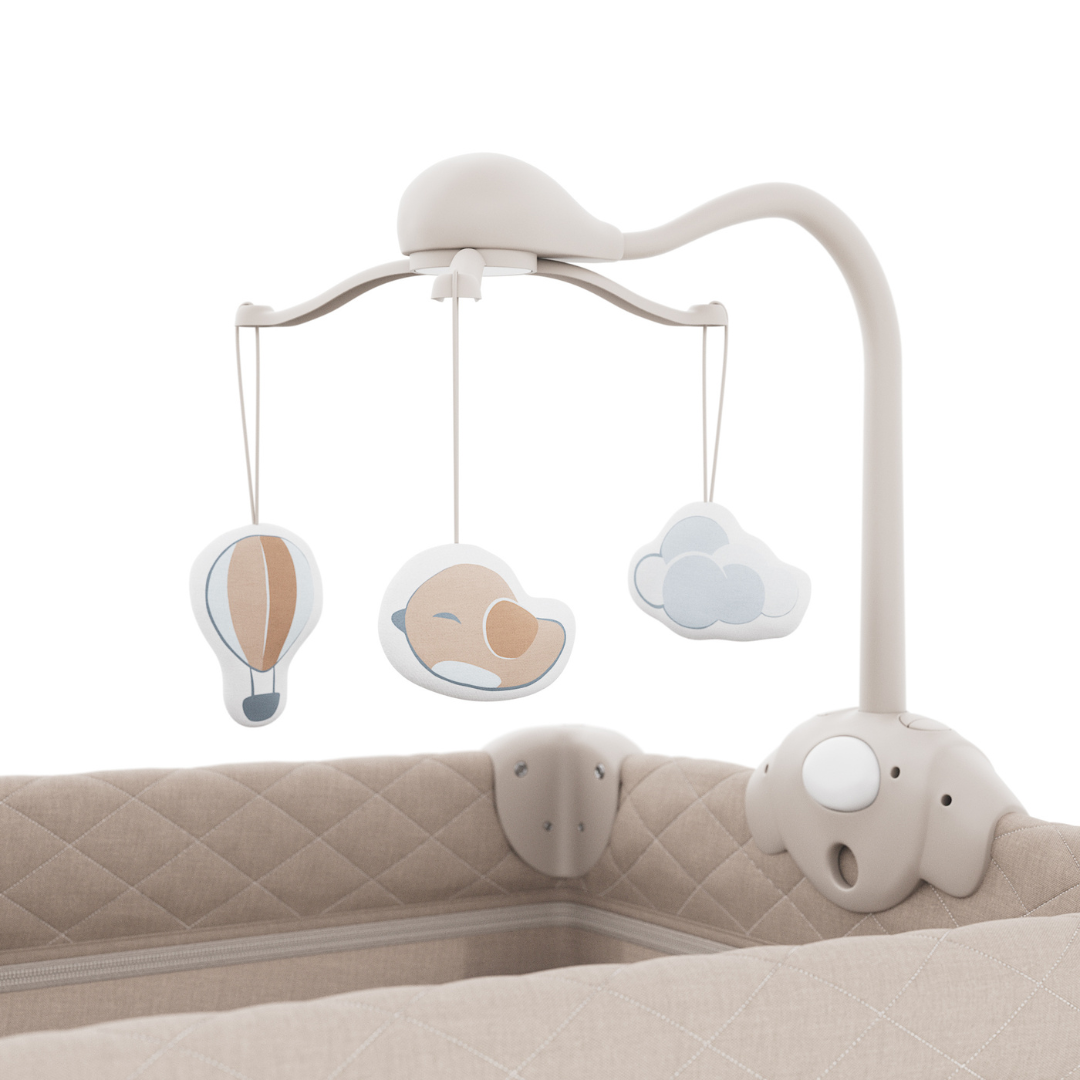 Leody Up Сгъваема Бебешка Кошара С Аксесоари Beige Kinderkraft