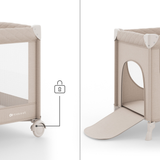 Leody Up Сгъваема Бебешка Кошара Beige Kinderkraft