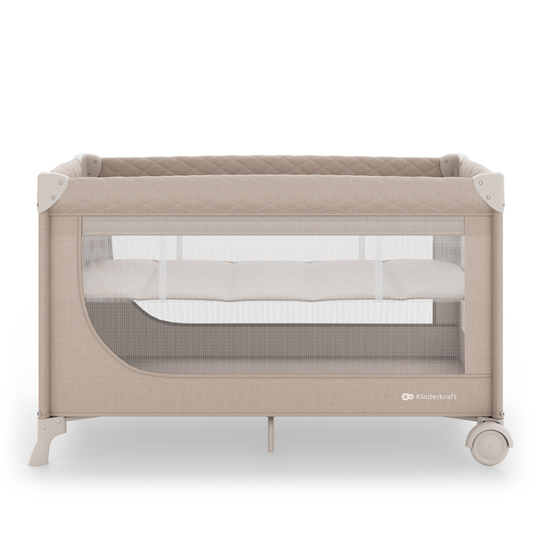 Leody Up Сгъваема Бебешка Кошара Beige Kinderkraft