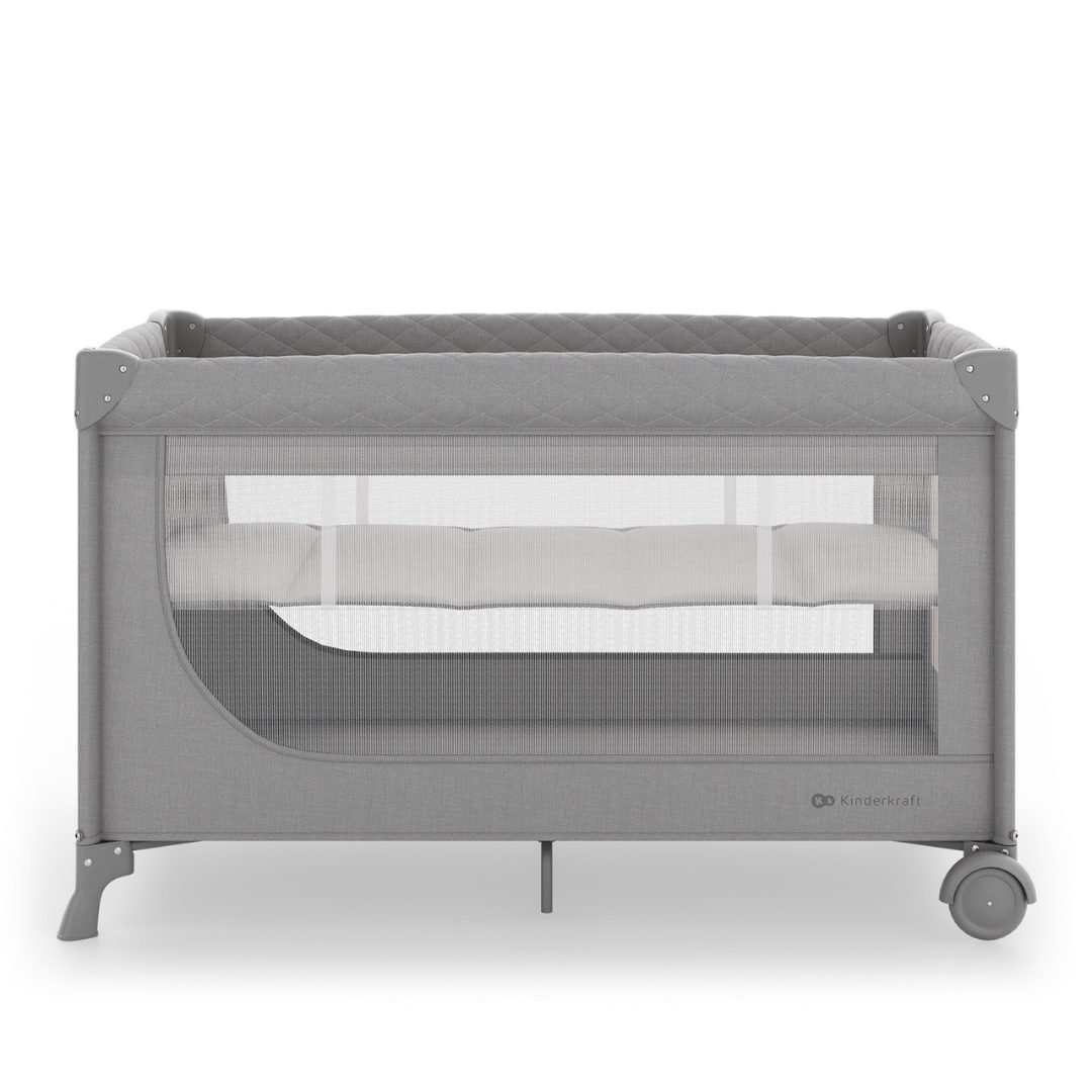 Leody Up Сгъваема Бебешка Кошара Grey Kinderkraft