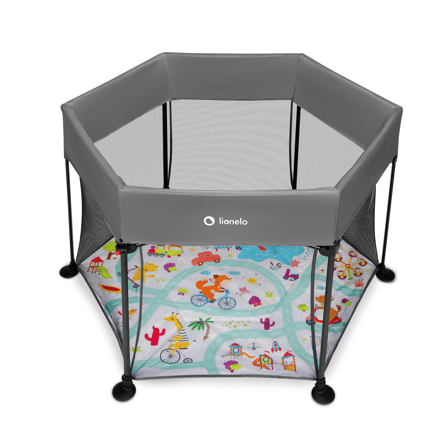 Бебешка Кошара За Игра Roel Grey Multicolor 4366 Lionelo
