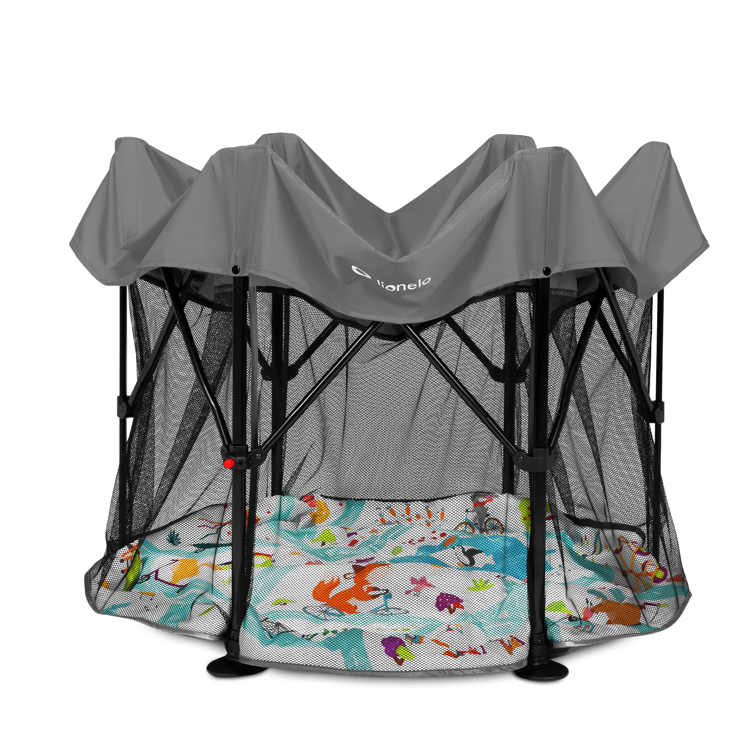 Бебешка Кошара За Игра Roel Grey Multicolor 4366 Lionelo